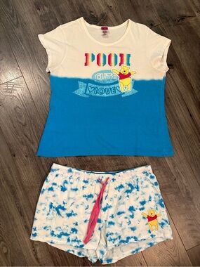 Vintage Disney Winnie The Pooh Pajamas set 100% Cotton